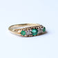 Vintage 9ct Gold Emerald & Diamond Band