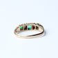 Vintage 9ct Gold Emerald & Diamond Band