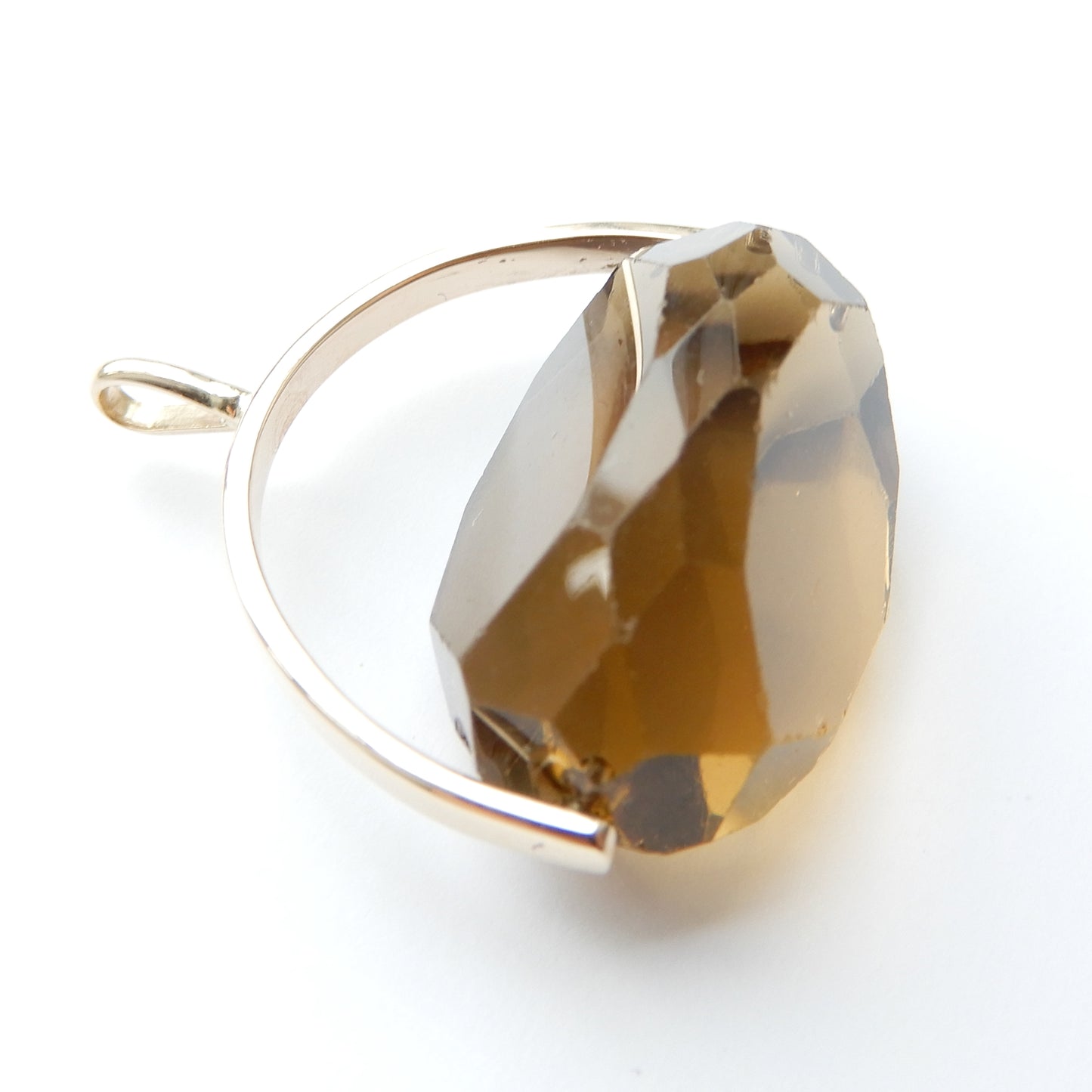 9ct Gold Smokey Quartz Spinner Fob