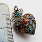 Antique Chinese Silver Gilt Enamel Filigree Locket