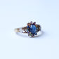 Vintage 9ct Gold Star Sapphire Diamond Ring