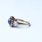 Vintage 9ct Gold Star Sapphire Diamond Ring