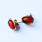 Sweet 9ct Gold Amber Stud Earrings