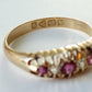 Antique 18ct Gold Ruby & Diamond Ring