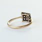 Art Deco 9ct Gold Spinel Plaque Ring