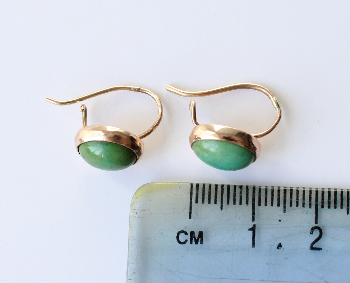 Antique 9ct Gold Turquoise Earrings