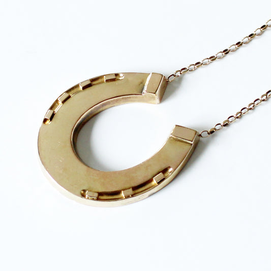 Antique 9ct God Horse Shoe Necklace