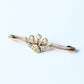 Antique 9ct Gold Pearl Moon Crescent Brooch