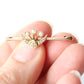 Antique 9ct Gold Pearl Moon Crescent Brooch