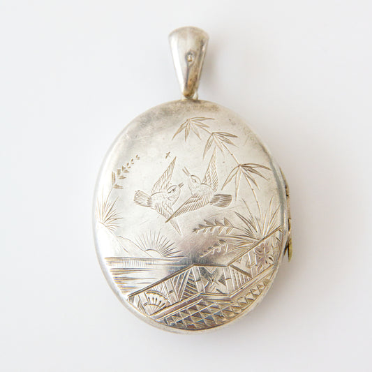 Antique Aesthetic Period Soild Silver Locket