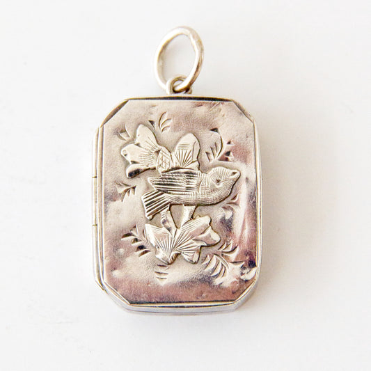 Victorian Solid Silver Rectangular Locket