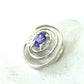 Sterling Silver Tanzanite & Diamond Pendant