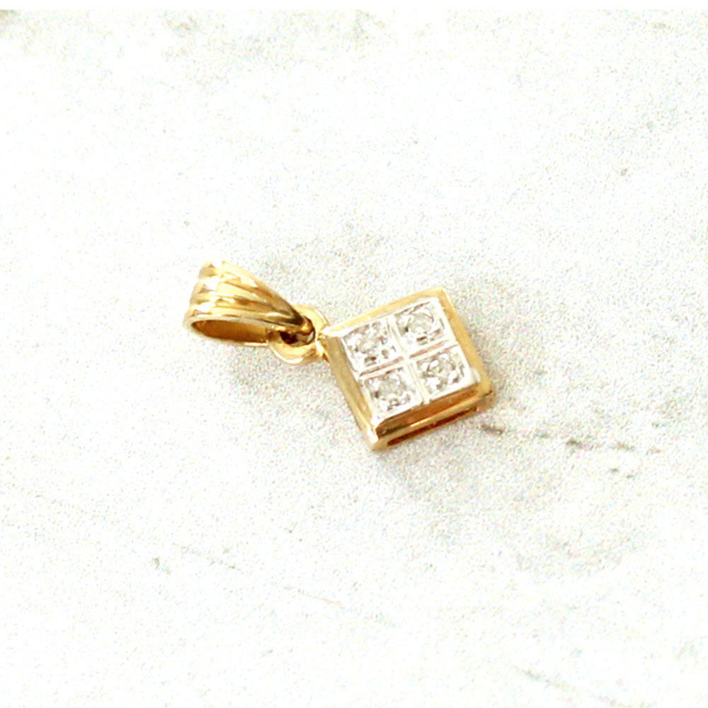 Dainty 9ct Gold Diamond Pendant