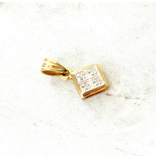 Dainty 9ct Gold Diamond Pendant
