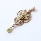 Antique 9ct Gold Peridot & Pearl Pendant