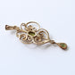 Antique 9ct Gold Peridot & Pearl Pendant