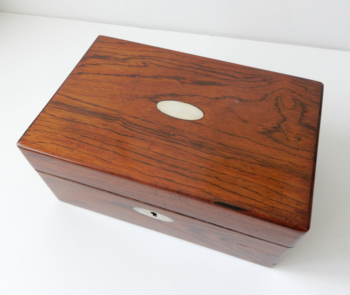 Antique Mahogany Multi Ring Jewellery Box