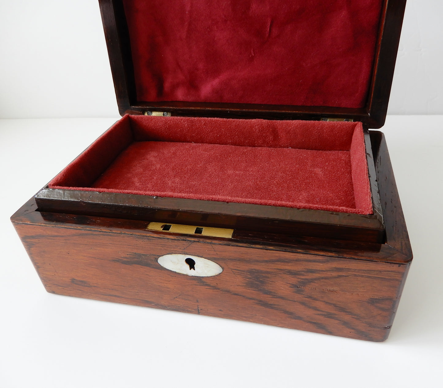 Antique Mahogany Multi Ring Jewellery Box