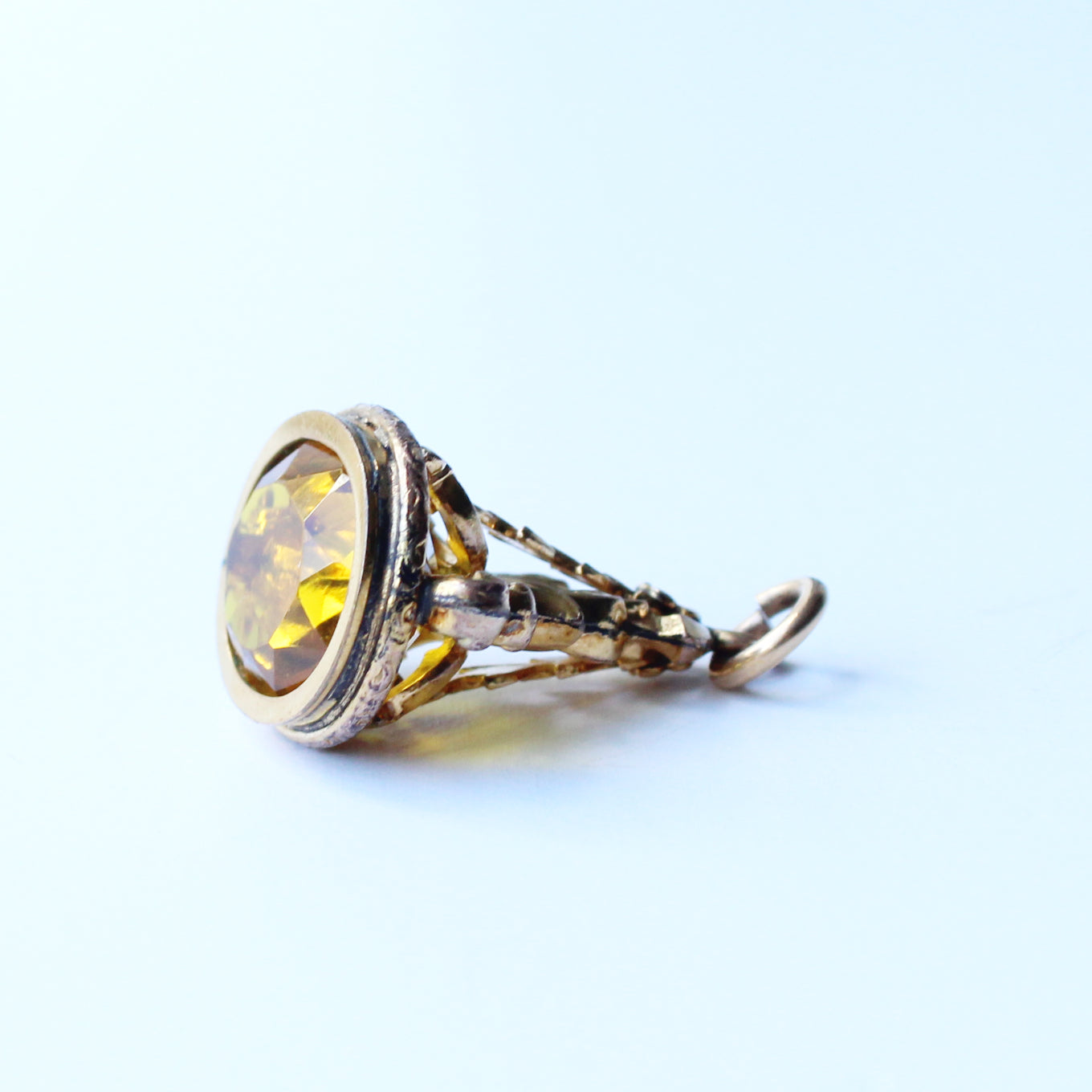 Antique Gold Cased Citrine Fob