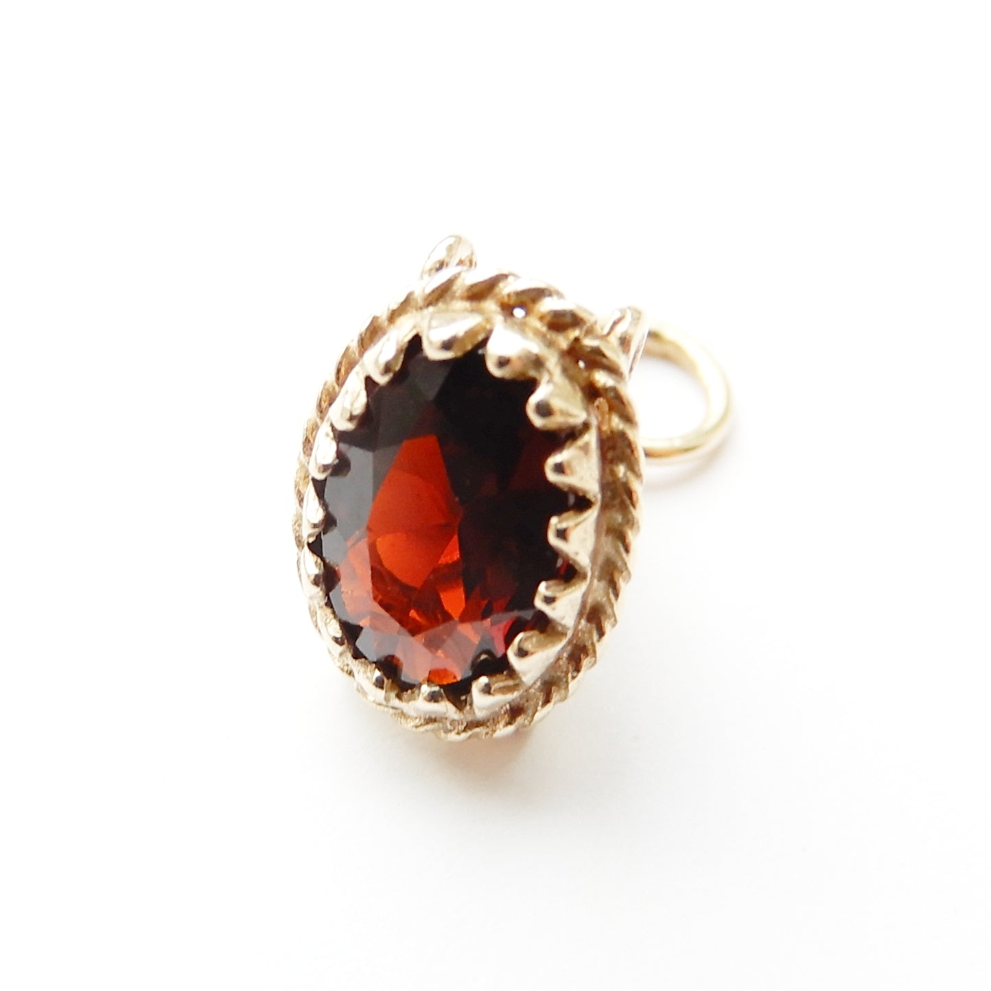 Diddy Vintage 9ct Garnet Fob Charm