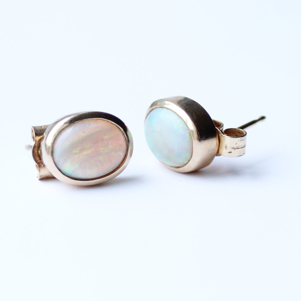 9ct Gold Opal Stud Earrings