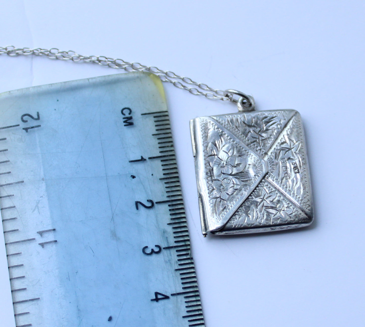 Antique Sterling Silver Stamp Holder Pendant