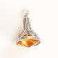 Antique Sterling Silver Citrine Glass Fob 8grams