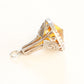 Antique Sterling Silver Citrine Glass Fob 8grams