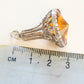 Antique Sterling Silver Citrine Glass Fob 8grams