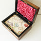 Antique Walnut Multi Ring Jewelery Box with Pearl Inlay