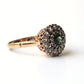 Vintage 9ct Gold Spinel Star Cluster Ring