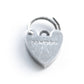 Vintage Sterling Silver Heart Padlock Catch Charm Pendant