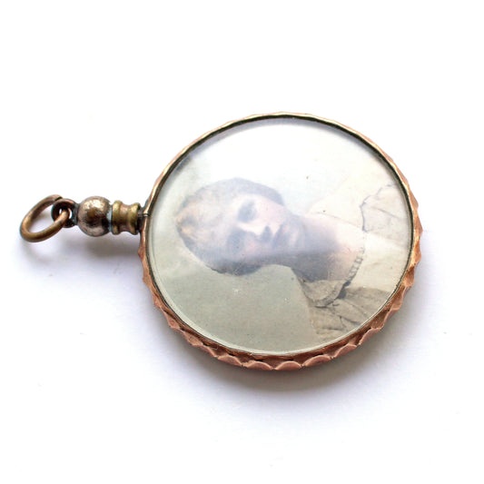 Victorian Rolled Gold Double Glass Shaker Locket