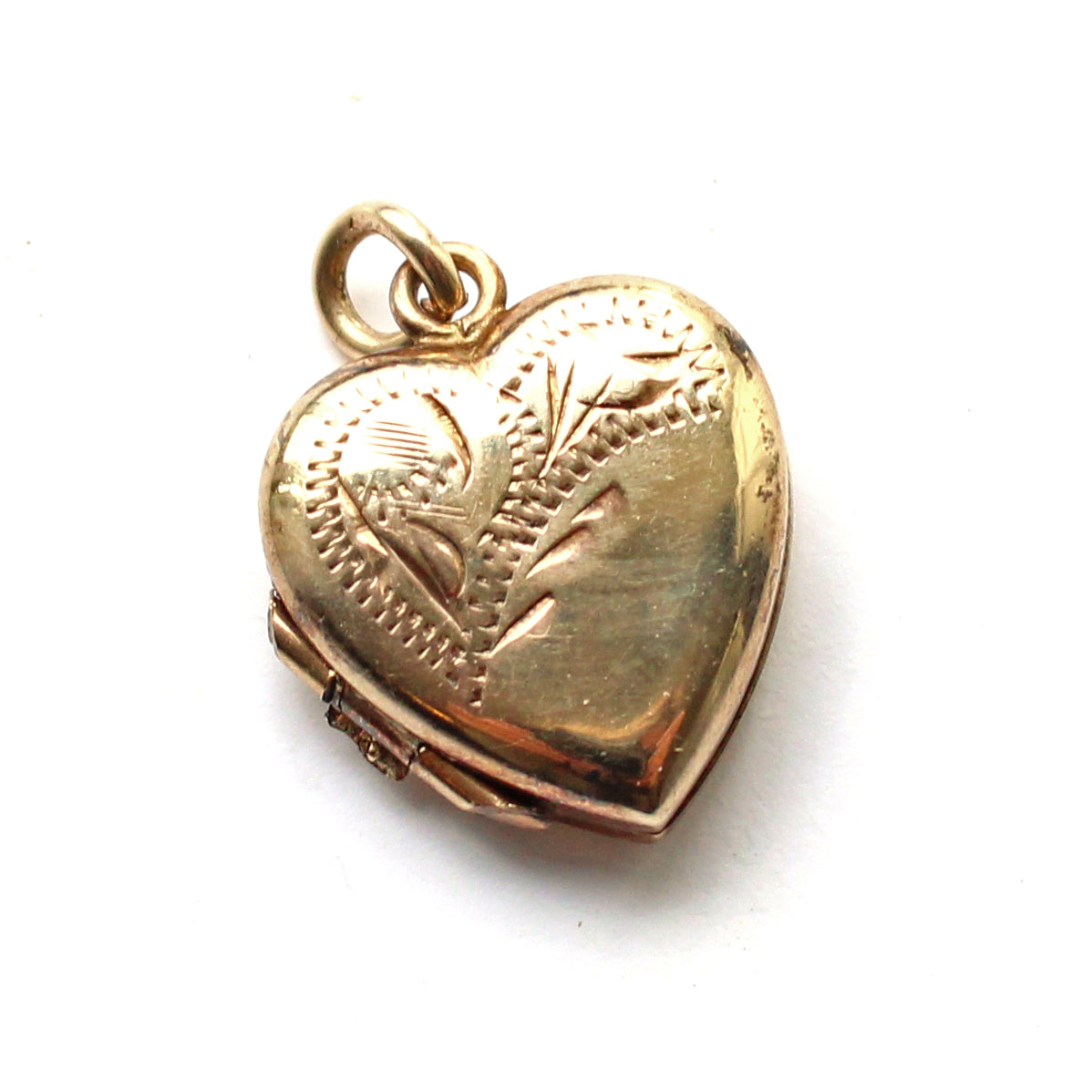 Dainty Vintage Rolled Gold Heart Locket