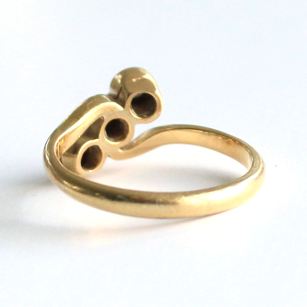 Edwardian 18ct Gold Diamond Trilogy Ring