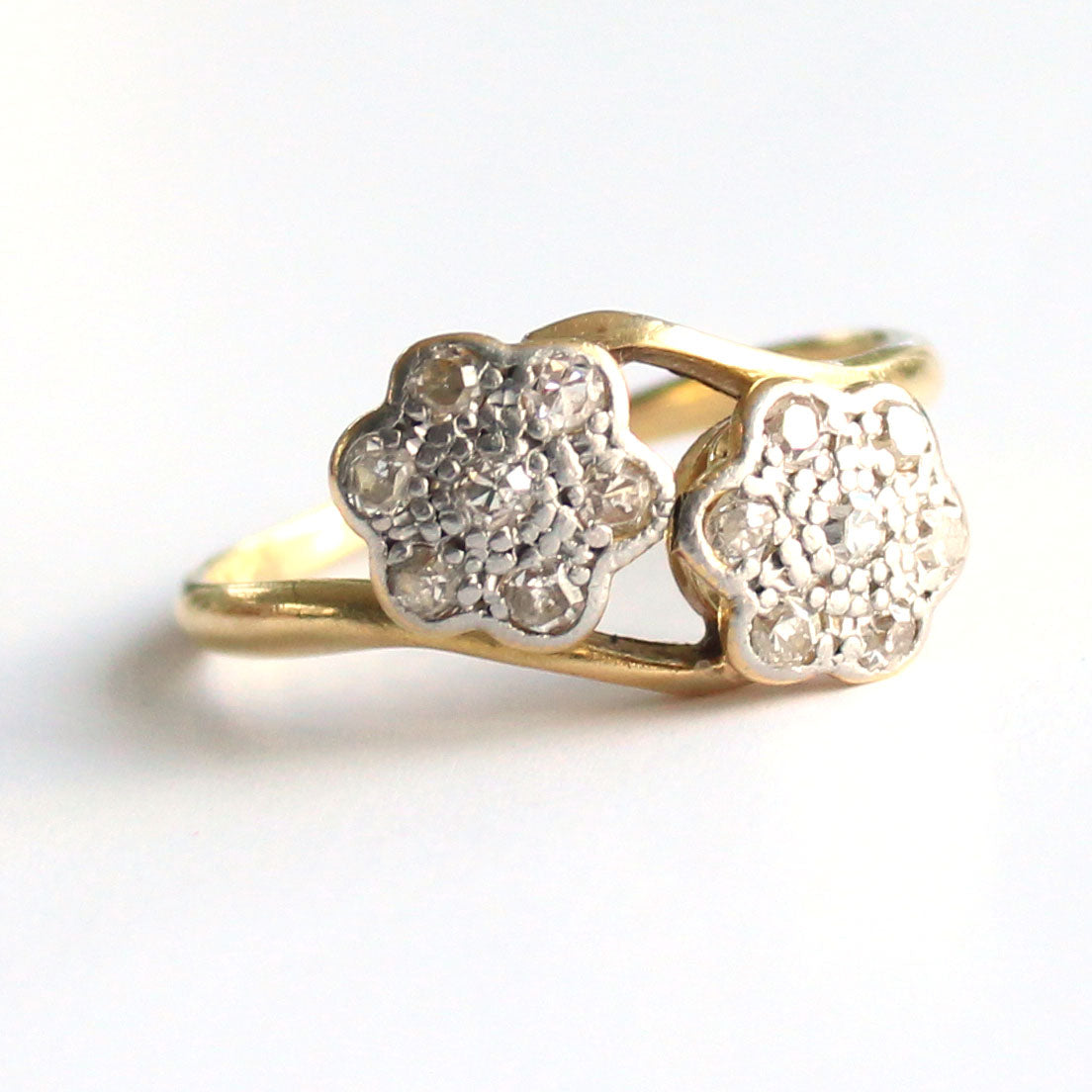 Antique 18ct Gold Diamond Toi et Moi Ring