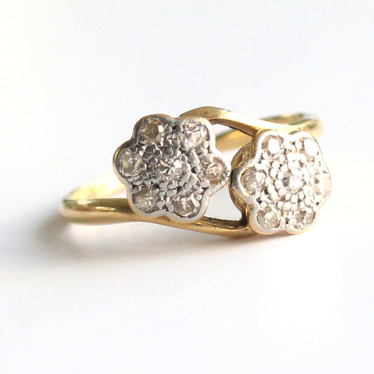 Antique 18ct Gold Diamond Toi et Moi Ring