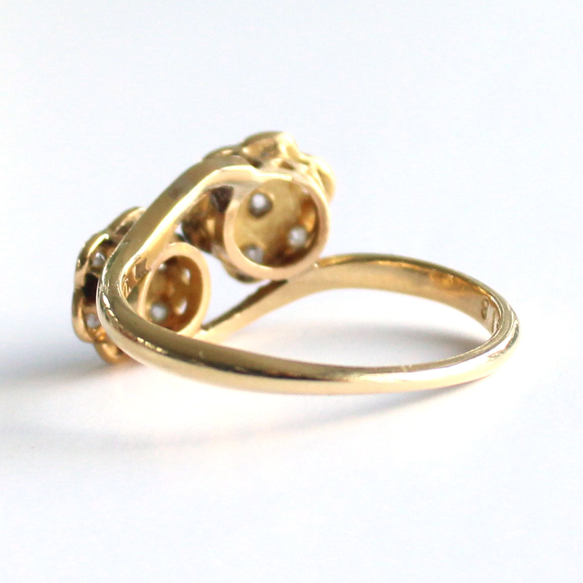 Antique 18ct Gold Diamond Toi et Moi Ring