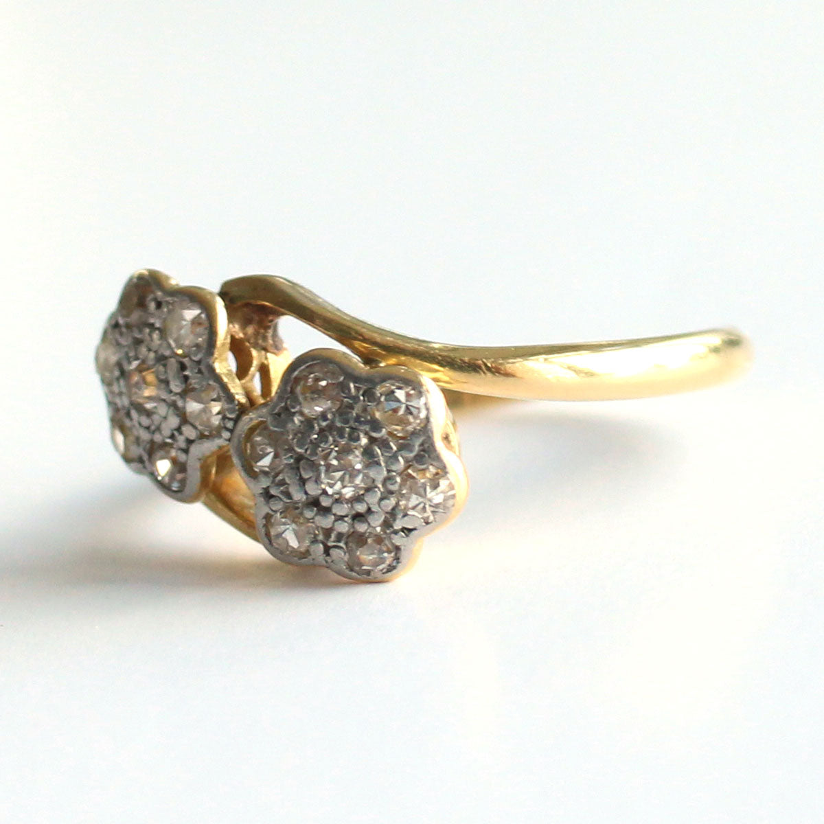 Antique 18ct Gold Diamond Toi et Moi Ring