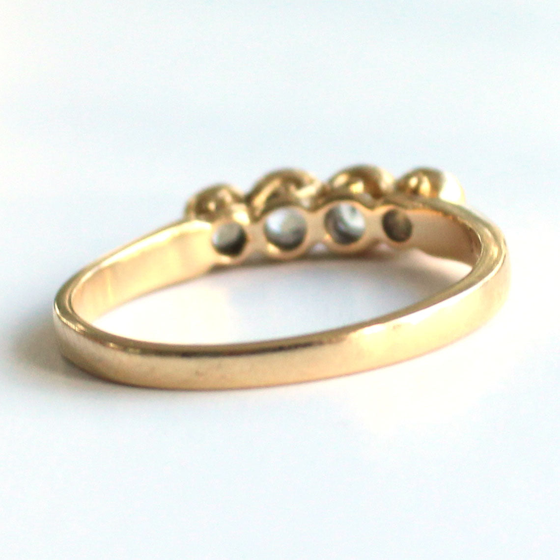 Art Deco 18ct Gold Diamond Four Stone Ring