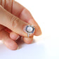 Vintage Sterling Silver Moonstone & Sapphire Ring