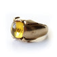 Chunky 9ct Gold Citrine Cabochon Ring