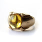 Chunky 9ct Gold Citrine Cabochon Ring