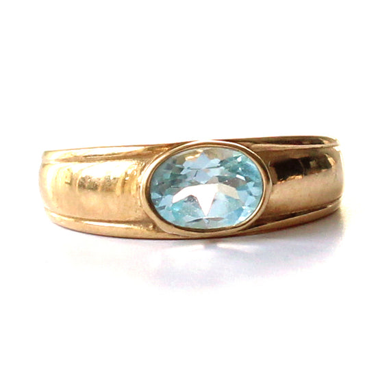 Vintage 9ct Gold Topaz Band