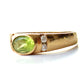 Vintage 9ct Gold Peridot CZ Band