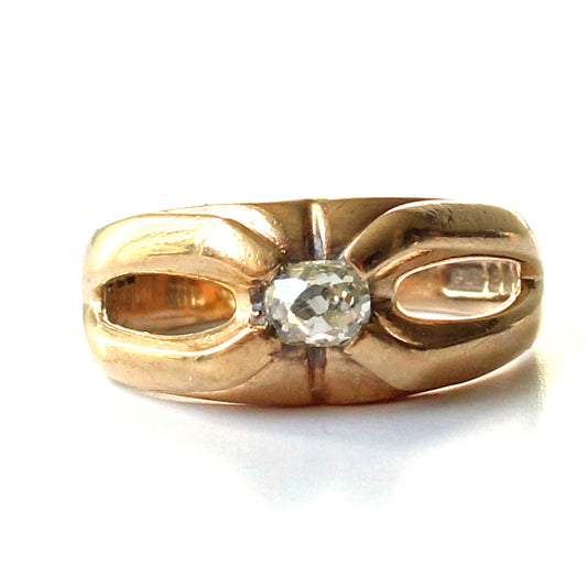 Antique Edwardian 9ct Gold Rose Cut Diamond Ring