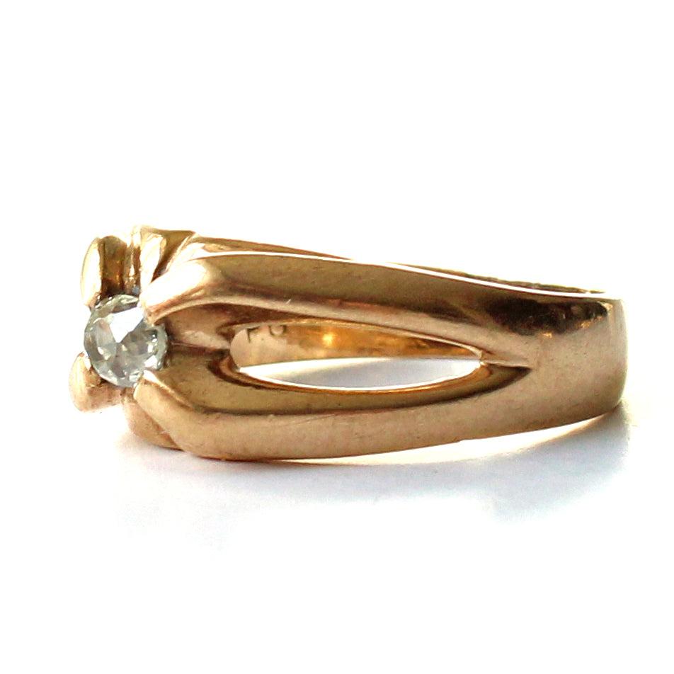 Antique Edwardian 9ct Gold Rose Cut Diamond Ring