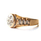 Vintage 14ct Gold Diamond Rolex Style Ring