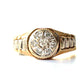 Vintage 14ct Gold Diamond Rolex Style Ring