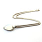 Vintage Solid Silver Moonstone Heart Necklace